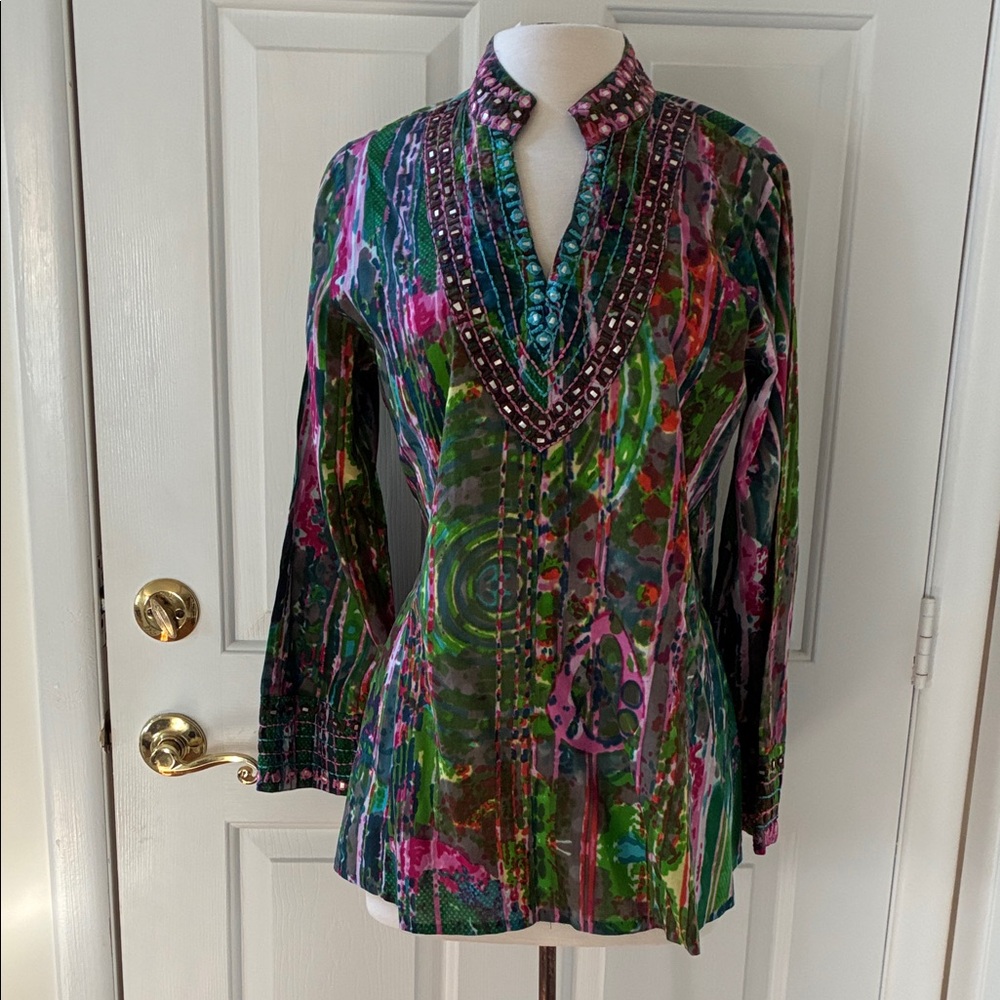 EUC soft Surroundings MOSAIC tunic